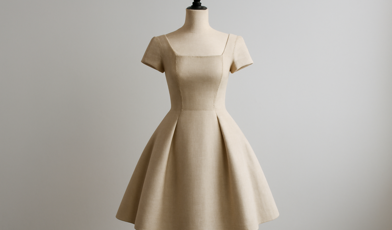 robe structurée posée sur un mannequin