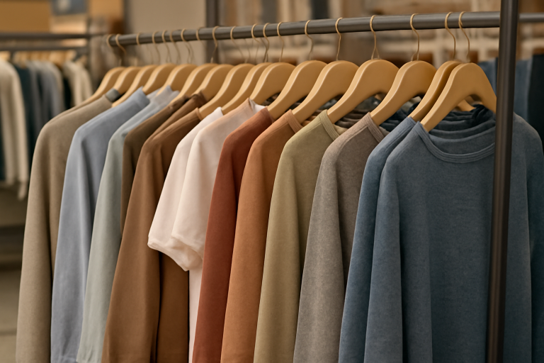 rayon de vetements varies en boutique
