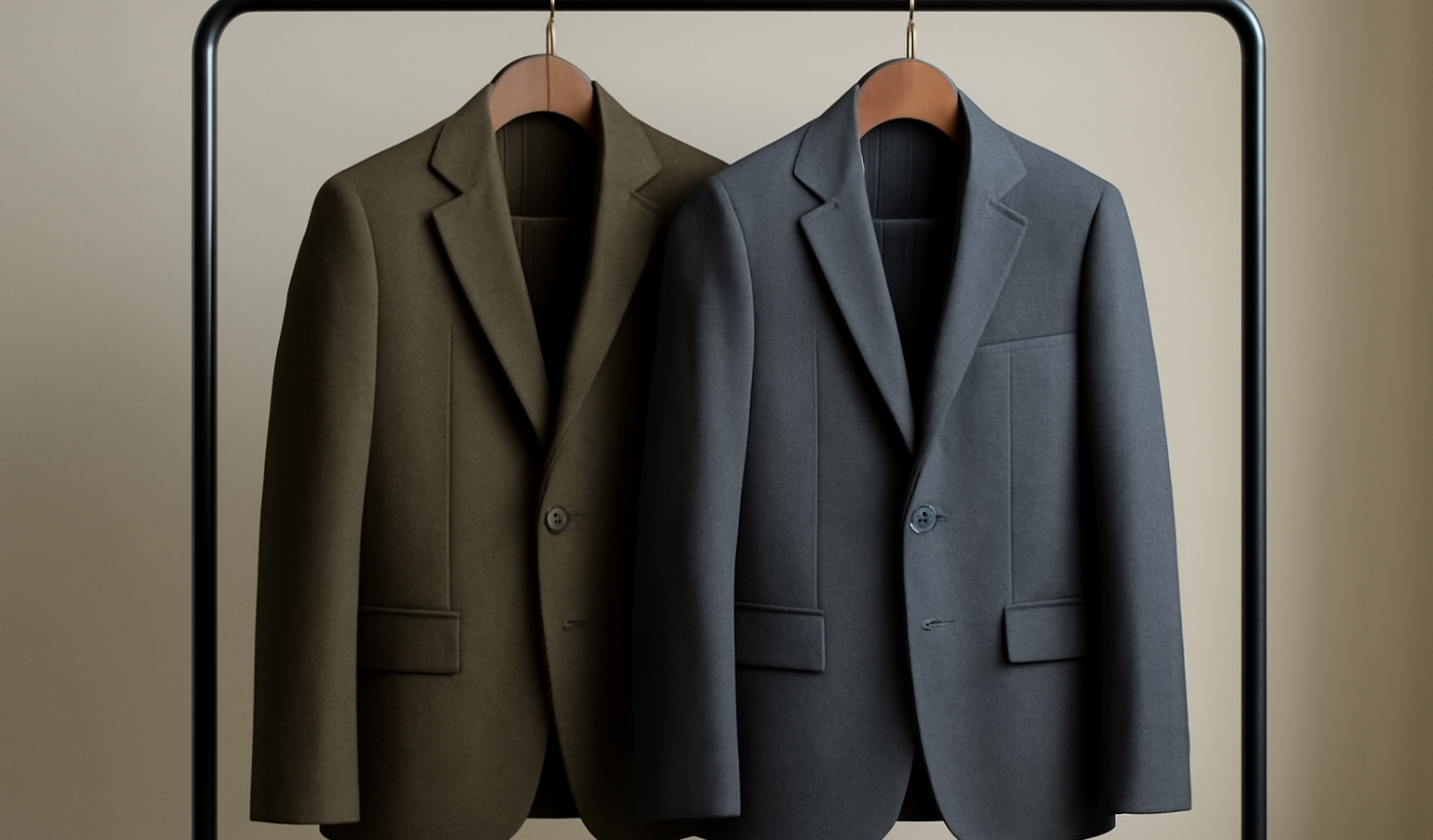 deux vestes suspendues cote a cote