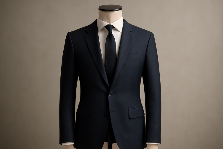 costume ajusté sur mannequin avec épaule définie