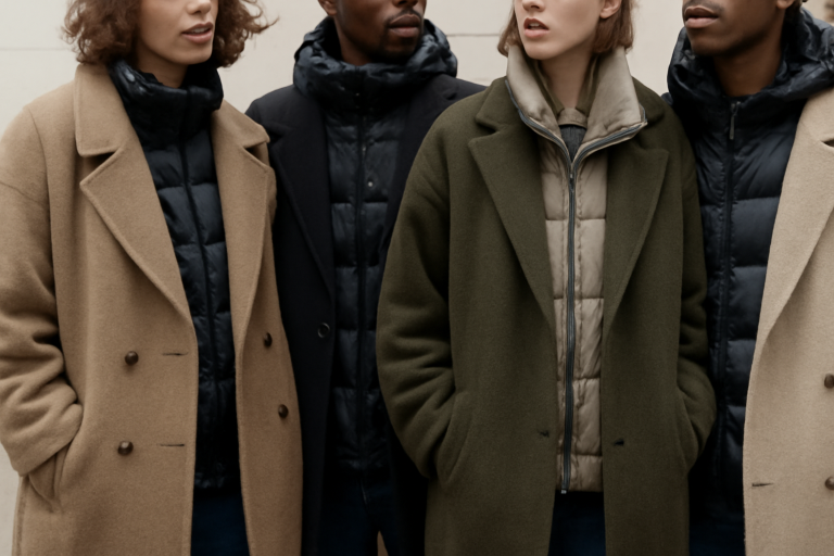 personnes superposant vestes et manteaux oversize