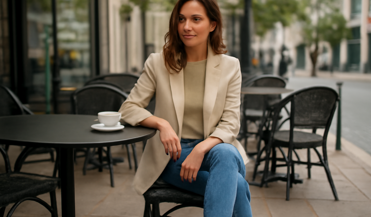 look casual-chic en terrasse urbaine