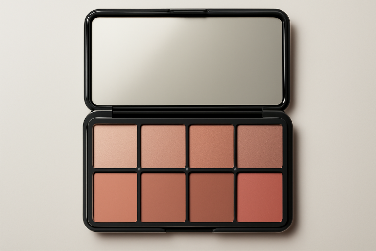 palette maquillage avec deux finis différents
